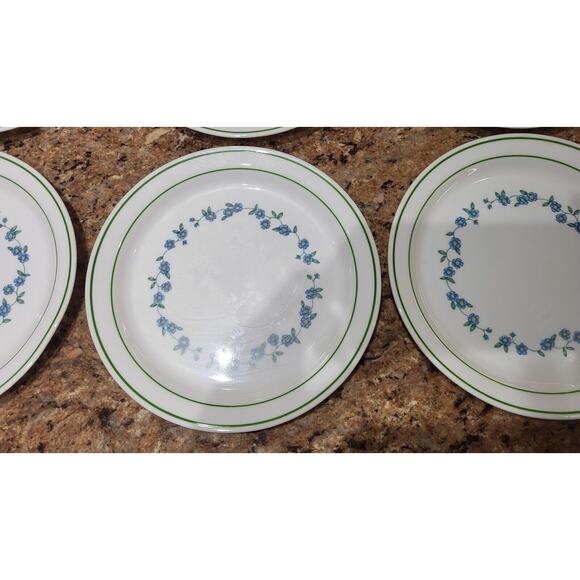 Vintage Corelle Original Forget Me Not Lunch / Salad Plates 8 5/8" (Set of 6) - Picture 6 of 12